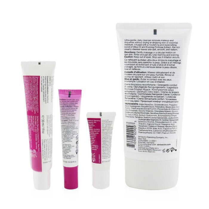 StriVectin Skin Transforming Collection (Full Size Trio): Cleanser 150ml + Eye Concentrate (30ml+7ml) + Eyes Primer 10ml 4pcs