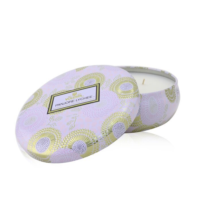 Voluspa 3 Wick Decorative Tin Candle - Panjore Lychee 340g/12oz ...