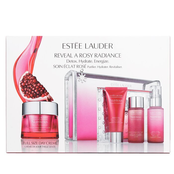 Nutritious Super-Pomegranate Reveal A Rosy Radiance Set: Moisture Creme+ Milky Lotion Light+ Lotion+ Cleansing 4pcs
