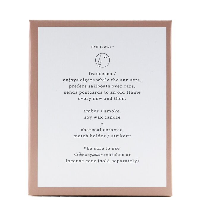 Paddywax Persona Candle - Amber + Smoke 113g