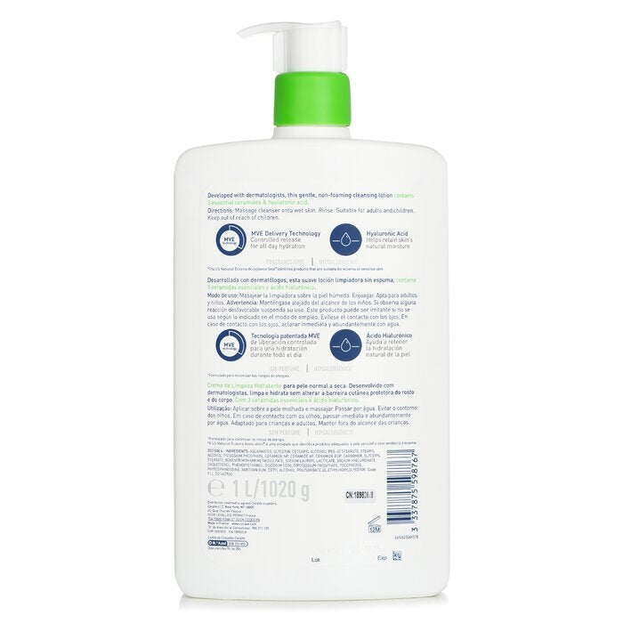CeraVe Hydrating Cleanser For Normal to Dry Skin 1000ml