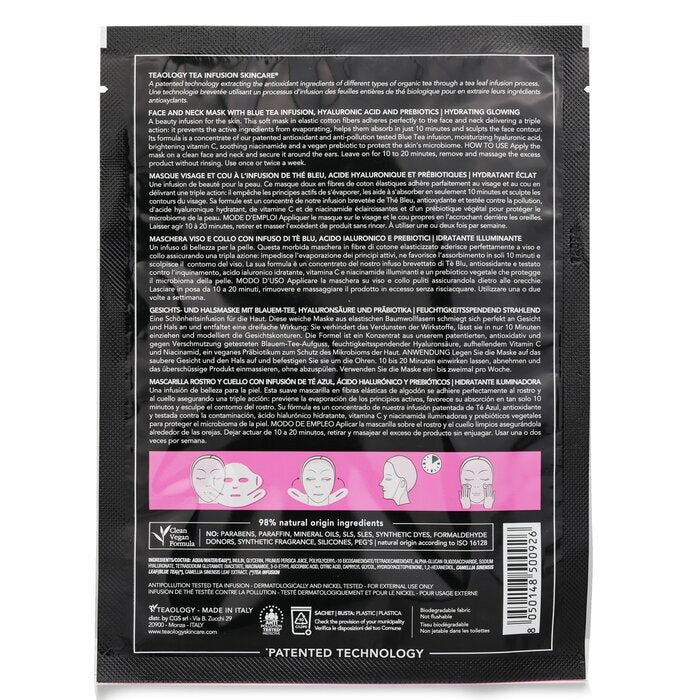 Teaology Peach Tea Hyaluronic Face & Neck Mask 21ml