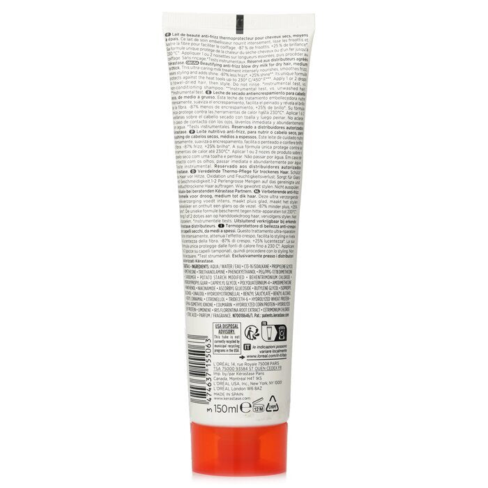 Kerastase Nutritive Nectar Thermique Beautifying Anti Frizz Blow Dry Milk (Dry Hair Medium to Thick) 150ml