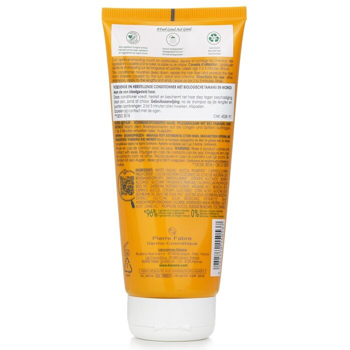 Klorane Conditioner with Organic Tamanu and Monoi (Nutri Repair Sun Exposed Hair) 200ml