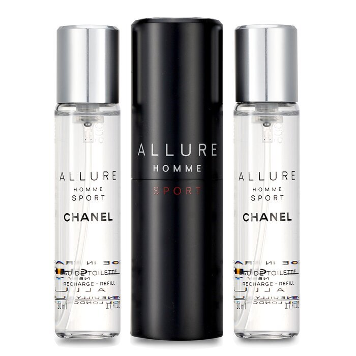Chanel Allure Homme Sport Eau De Toilette Travel Spray (With Two Refills) 3x20ml