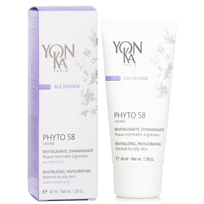 Yonka Age Defense Phyto 58 Creme With Rosemary + Vit. A.E.F. - Revitalizing, Invigorating (Normal To Oily Skin) 40ml