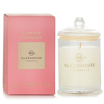 Glasshouse Triple Scented Soy Candle - Forever Florence (Wild Peonies & Lily) 60g