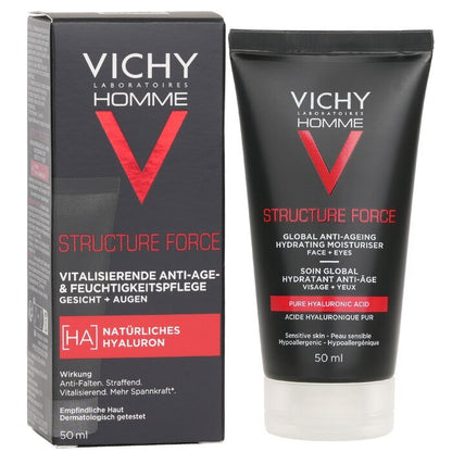 Vichy Homme Structure Force Complete Anti-Ageing Hydrating Moisturiser - For Face + Eyes 50ml