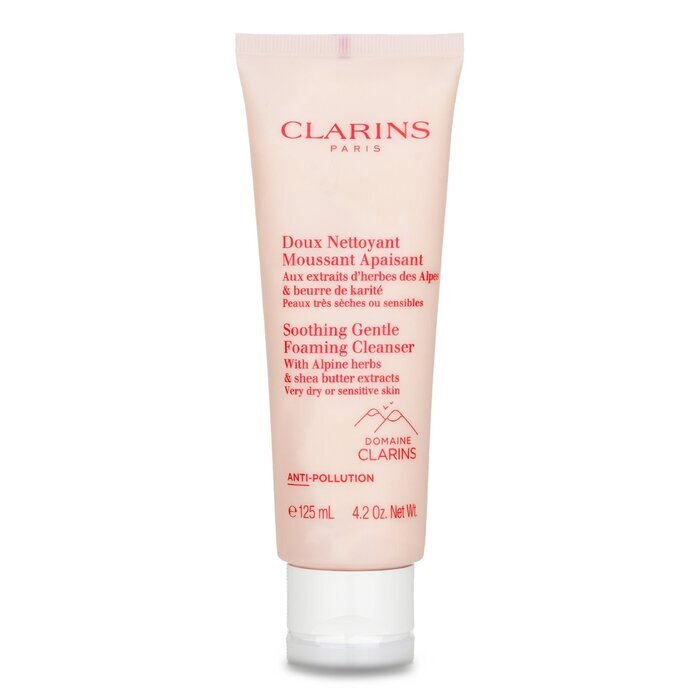 Clarins Soothing Gentle Foaming Cleanser with Alpine Herbs & Shea Butter Extracts - Very Dry or Sensitive Skin 125ml