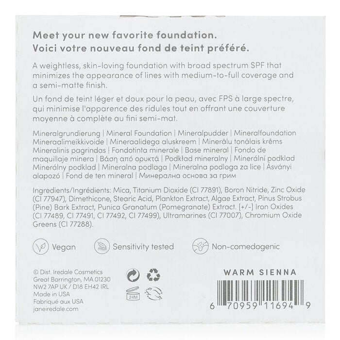 Jane Iredale PurePressed Base Mineral Foundation Refill SPF 20 - Warm Sienna 9.9g