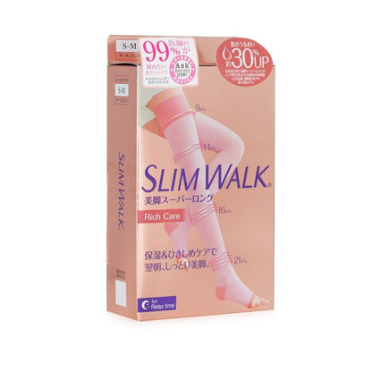 SlimWalk Compression Open-Toe Socks For Relax, Moisturizing -  Pink (Size: S-M) 1pair
