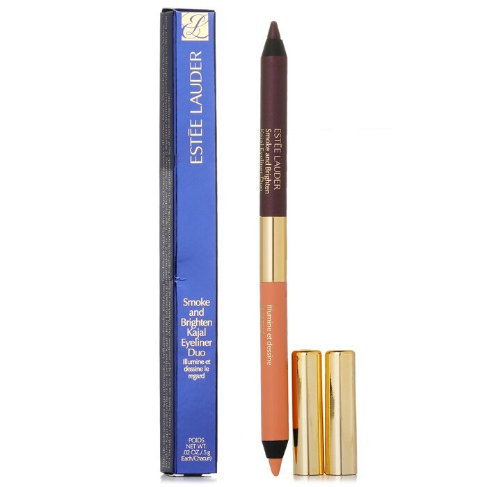 Estee Lauder Smoke And Brighten Kajal Eyeliner Duo -  02 Bordeaux / 02 Ivory 5g