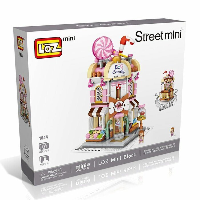 LOZ Street Series - Candy Shop Building Bricks Set 19.5x16.5x4.5cm
