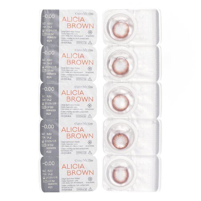 Clalen Iris 1Day Alicia Brown -0.00 5pcs x 1 strip