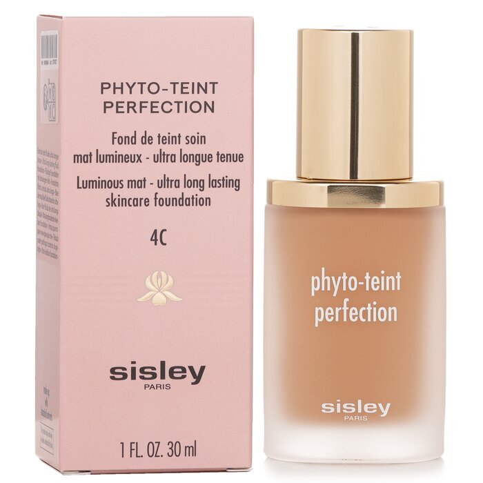 Sisley Phyto Teint Perfection Luminous Mat-Ultra Long Lasting Skincare Foundation -  4C Honey 30ml