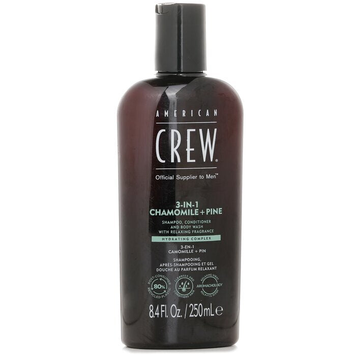 American Crew 3-in-1 Chamomile + Pine Shampoo, Conditoner And Body Wash 250ml