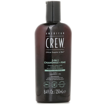 American Crew 3-in-1 Chamomile + Pine Shampoo, Conditoner And Body Wash 250ml