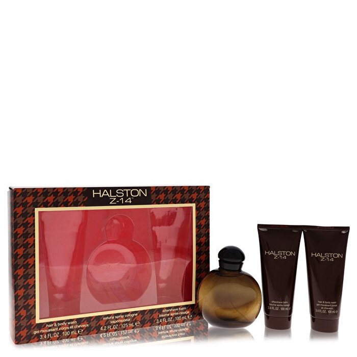 Halston Halston Z-14 Gift Set - Cologne Spray + 3.4 oz After Shave Balm + 3.4 oz Hair & Body Wash