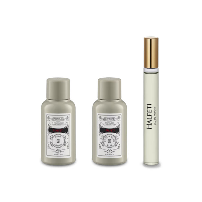 Penhaligon's Halfeti Eau De Parfum 10ml & Body & Hand Wash 30ml & Bl & 30ml Travel Set